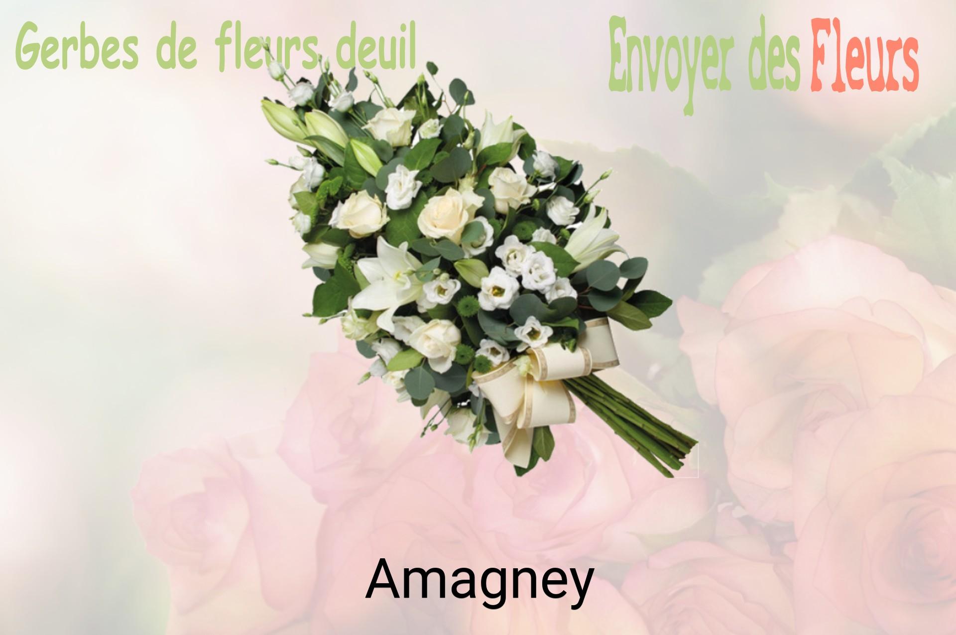 Gerbe de fleurs de deuil livrée à Amagney